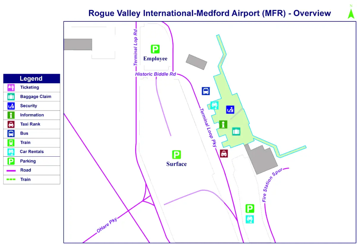 ローグ バレー国際空港 - メドフォード空港